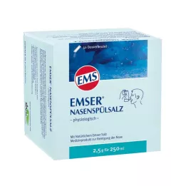 EMSER Sel de rinçage nasal en flacon physiologique, 50 pcs
