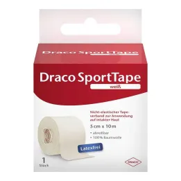 Bandage Dracotape 10mx5cm blanc, 1 pièce