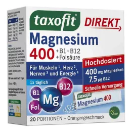 TAXOFIT Magnésium 400+B1+B6+B12+Acide folique 800 granules, 20 pcs