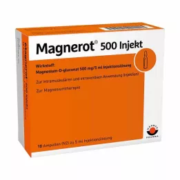 MAGNEROT 500 ampoules injectables, 10X5 ml