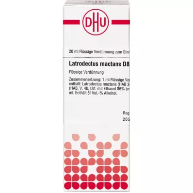 LATRODECTUS Mactan D 8 Dilution, 20 ml LATRODECTUS Mactan D 8 Dilution, 20 ml