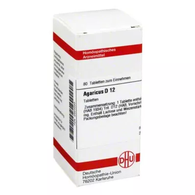AGARICUS D 12 comprimés, 80 pcs AGARICUS D 12 comprimés, 80 pcs
