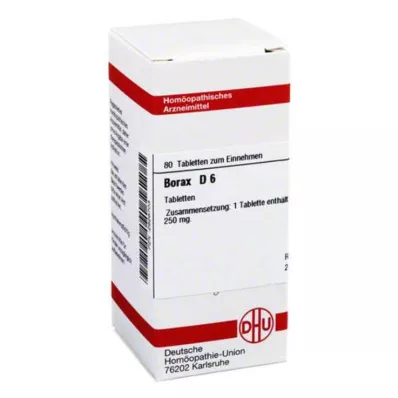 BORAX D 6 comprimés, 80 pcs