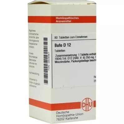 BUFO D 12 comprimés, 80 pcs