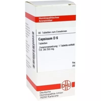CAPSICUM D 6 comprimés, 80 pcs