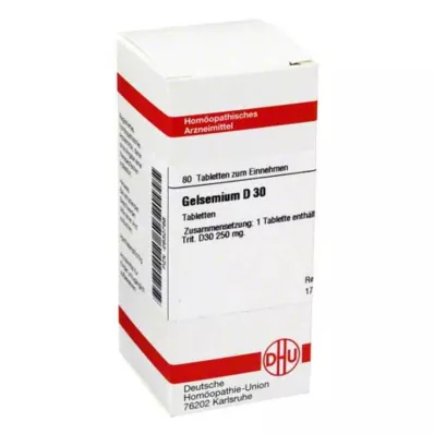 GELSEMIUM D 30 comprimés, 80 pièces GELSEMIUM D 30 comprimés, 80 pièces
