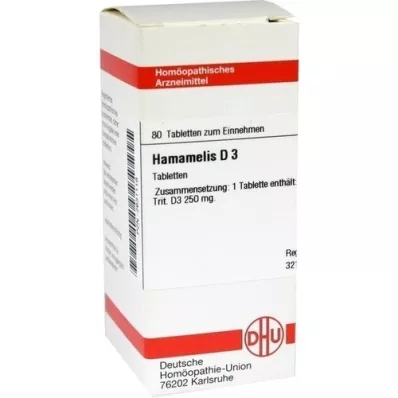 HAMAMELIS D 3 comprimés, 80 pc