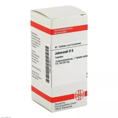 JABORANDI D 6 comprimés, 80 pcs