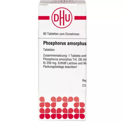 PHOSPHORUS AMORPHUS D 8 comprimés, 80 pc PHOSPHORUS AMORPHUS D 8 comprimés, 80 pc