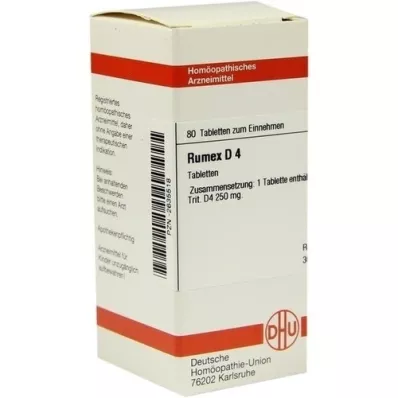 RUMEX D 4 comprimés, 80 pc