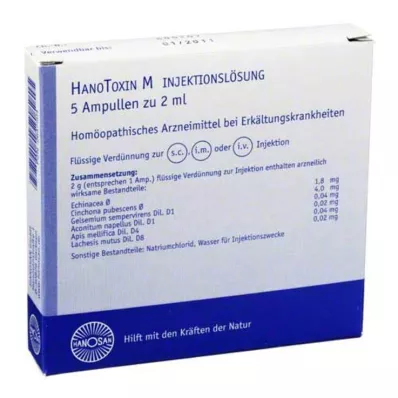 HANOTOXIN M solution dinjection, 5x2 ml