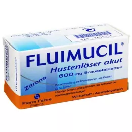 FLUIMUCIL Expectorant contre la toux aiguë, 600 comprimés effervescents, 10 pcs