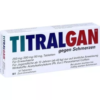 TITRALGAN Comprimés pour la douleur, 10 pc