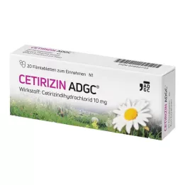 CETIRIZIN ADGC Comprimés pelliculés, 20 pièces