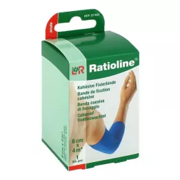 RATIOLINE bandage de fixation aiguë cohésif 8 cmx4 m bleu, 1 pièce