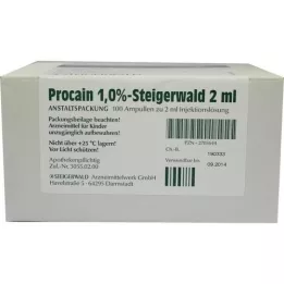 PROCAIN Solution dinjection de Steigerwald 1%, 100x2 ml