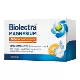 BIOLECTRA Magnésium 365 mg fortissimum Orange, 20 pcs