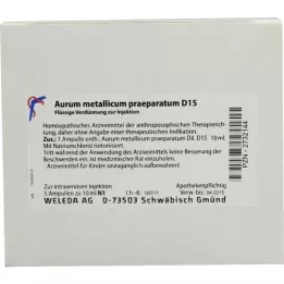 AURUM METALLICUM PRAEPARATUM D 15 ampoules, 5x10 ml