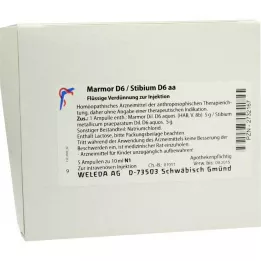 MARMOR Ampoules D 6/Stibium D 6 aa, 5X10 ml