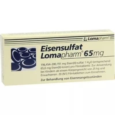 EISENSULFAT Lomapharm 65 mg Tab., 20 pc
