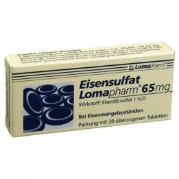 EISENSULFAT Comprimés enrobés de Lomapharm 65 mg, 20 unités