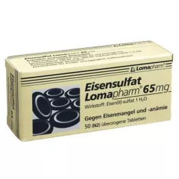EISENSULFAT Comprimés enrobés de Lomapharm 65 mg, 50 pcs