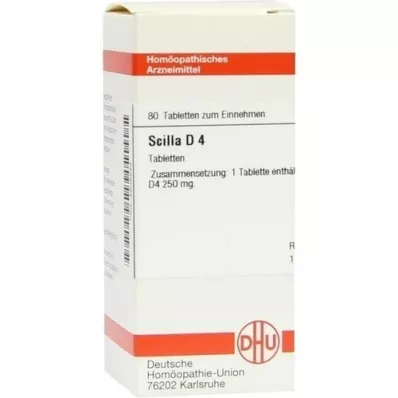 SCILLA D 4 comprimés, 80 pc