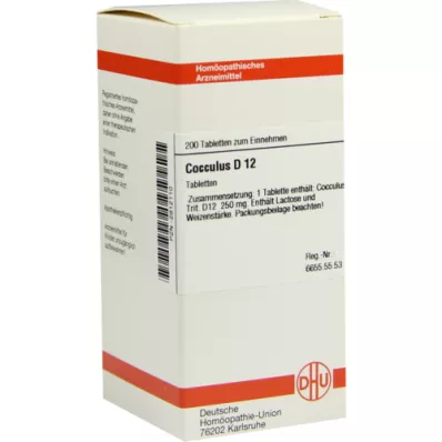 COCCULUS D 12 comprimés, 200 pc