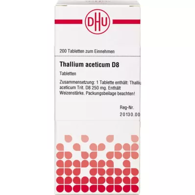 Thallium acet D 8, 200 pc