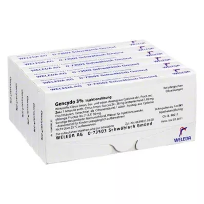 GENCYDO Solution injectable à 3 %, 48 x 1 ml