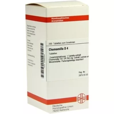 Chamomilla D 4 comprimés, 200 pc