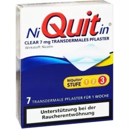 Niquitin Clear 7 mg de plâtre de transdermale, 7 pc