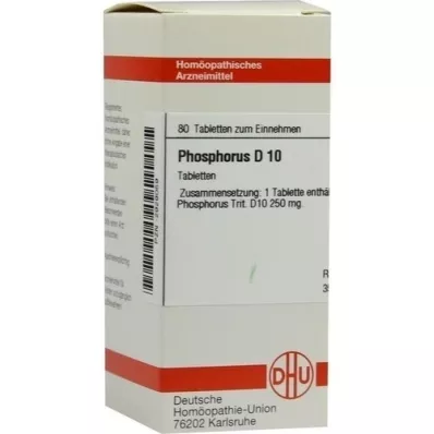 PHOSPHORUS D 10 comprimés, 80 pièces PHOSPHORUS D 10 comprimés, 80 pièces