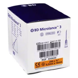 BD MICROLANCE Canule 25 G 5/8 0,5x16 mm, 100 pièces