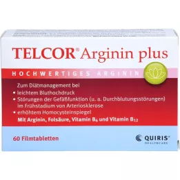 Telcor Tablettes de film arginine Plus, 60 pc