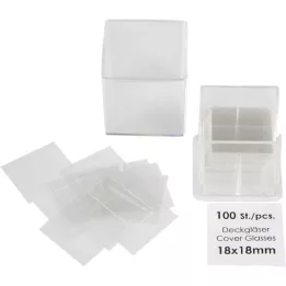 Couvrir les lunettes 18x18 mm, 100 pc