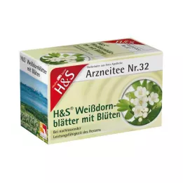 H&S Feuilles daubépine avec sachet filtre à fleurs, 20X1,6 g