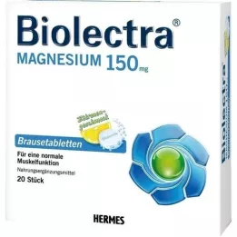 BIOLECTRA Magnésium 150 mg comprimés de citron effervescent, 20 pc