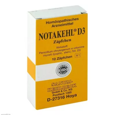 NOTAKEHL D 3 Suppositoires, 10 pièces