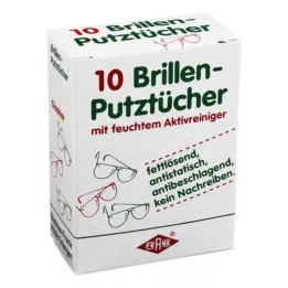 Chiffons de nettoyage pour lunettes, 10 pièces