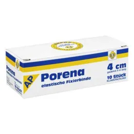 Bandage de gaze élastique Porena 4 cm sans violoncelle blanc, 10 pièces