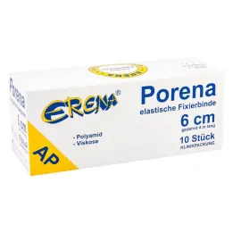 Bandage de gaze élastique Porena 6 cm sans violoncelle blanc, 10 pièces