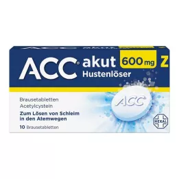 ACC Comprimés effervescents expectorants contre la toux akut 600 Z, 10 pcs