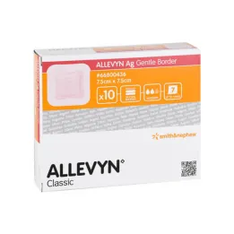 Allevyn Ag Gentle Border 7,5x7,5 cm Bandage, 10 pc