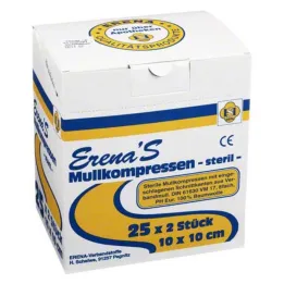Compresse de gaze stérile Erena 10x10, 25x2 pc