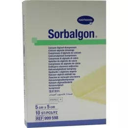 SORBALGON Comress 5x5 cm, 10 pc