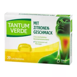 TANTUM VERDE Pastilles à 3 mg au goût de citron, 20 pcs