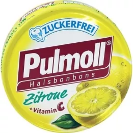 PULMOLL Candy sans sucre au citron, 50 g