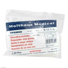 HANDSCHUHE Vinyle Ypsimed jetable grand format, 4 pièces