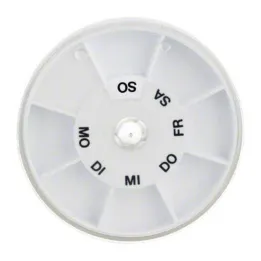Distributeur de comprimés Icon 7 compartiments, pont transparent rond, 1 pièce